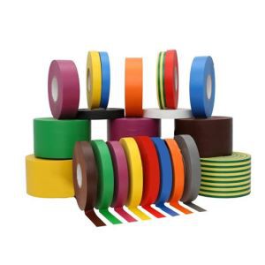 Tryckkänslig gummilim svart PVC Elektrisk band 10 rullar En krympning för kabelsystem